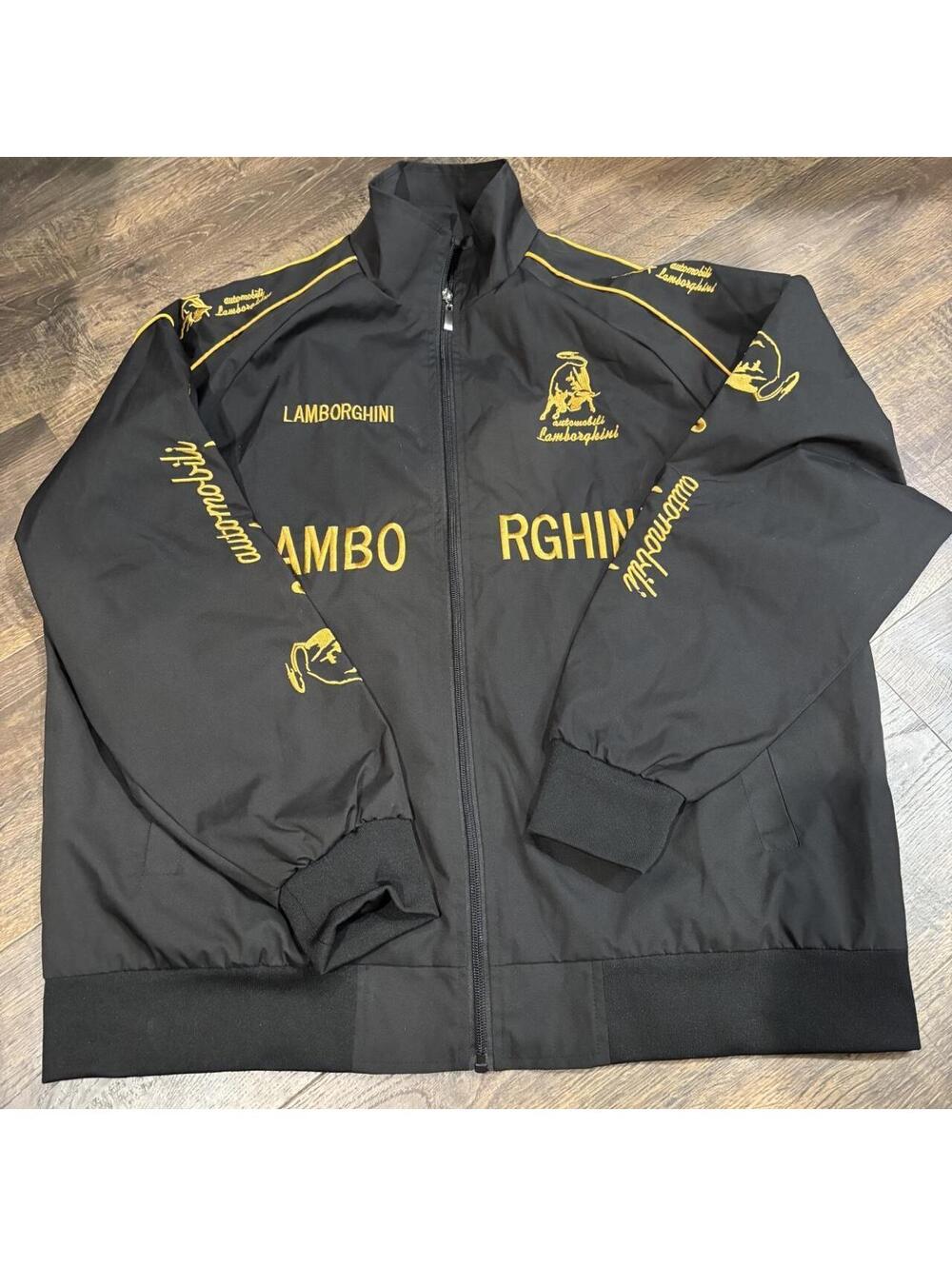 Lamborghini Men's Black and Multi Jacket